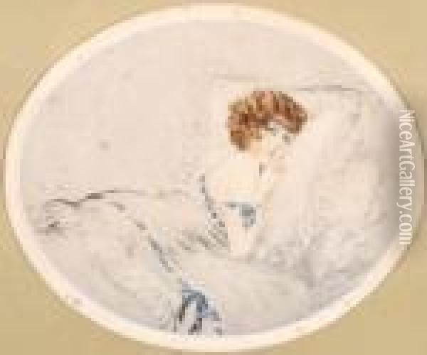 Femme A L'oreille Oil Painting - Louis Icart