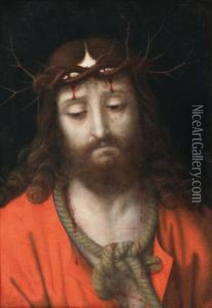 La Christ Aux Outrages Ou Ecce Homo Oil Painting - Andrea Solario
