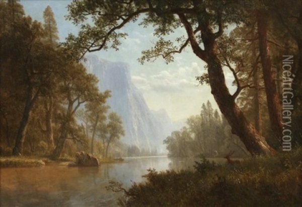 El Capitan Oil Painting - Albert Bierstadt