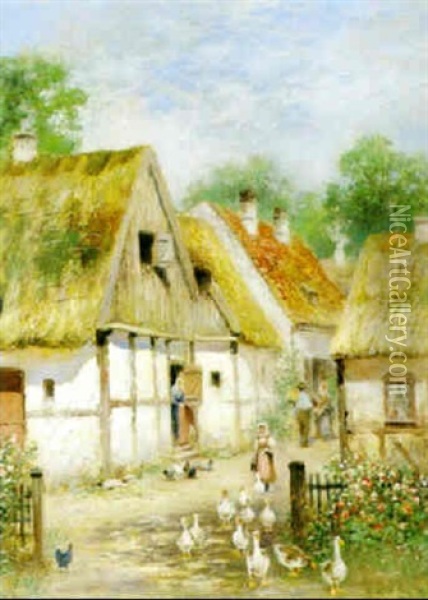 Gasapiga Pa Falsterbogata Oil Painting - Frans Wilhelm Odelmark