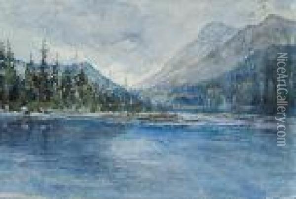 Untitled - Coastal Mountains, Inside Passage Oil Painting - Emily M. Carr
