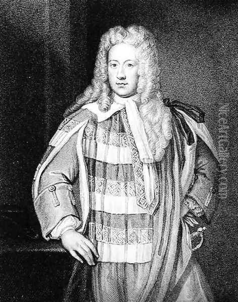 Portrait of Henry St John 1678-1751 1st Viscount Bolingroke Oil Painting - Sir Godfrey Kneller