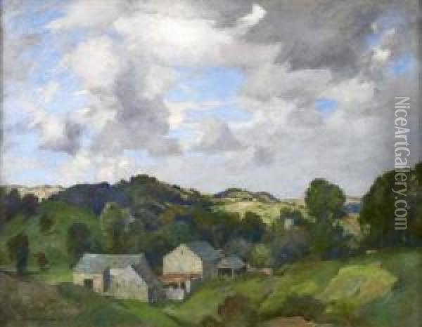 The Valley Farm Oil Painting - James Whitelaw Hamilton