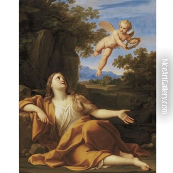 The Penitent Magdalene Oil Painting - Marc Antonio Franceschini