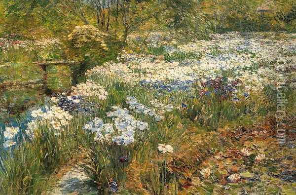 The Water Garden Oil Painting - Frederick Childe Hassam