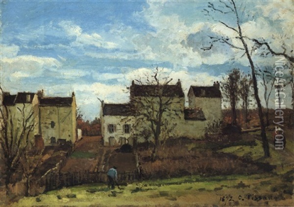 Printemps A Pontoise Oil Painting - Camille Pissarro
