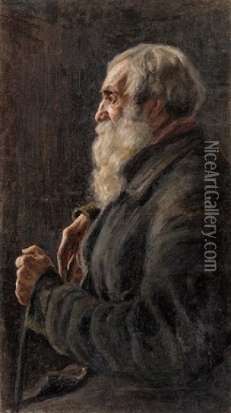Herrenbildnis Oil Painting - Ilya Repin