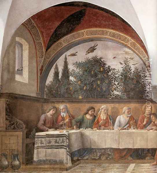 Last Supper (detail 1) 1480 Oil Painting - Domenico Ghirlandaio