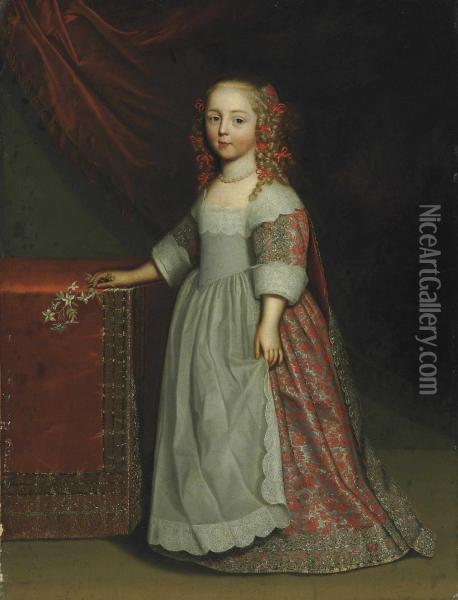 Portrait Of A Girl Oil Painting - Charles Beaubrun
