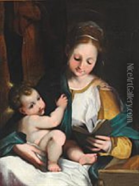 Madonna With Child Oil Painting - Federico Barocci