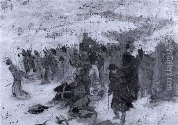 Die Grande Armee Auf Dem Ruckzug Oil Painting - Robert Von Haug
