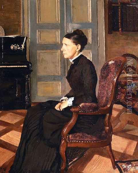 The Artist's Mother Oil Painting - Felix Edouard Vallotton