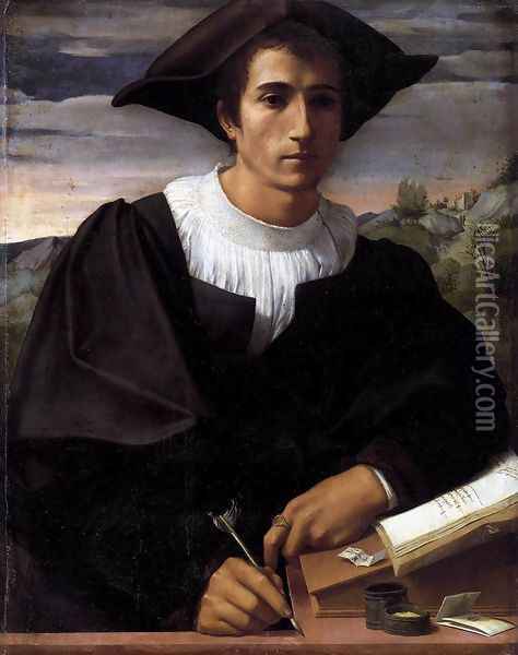 Portrait of a Man 1522 Oil Painting - Francesco Franciabigio