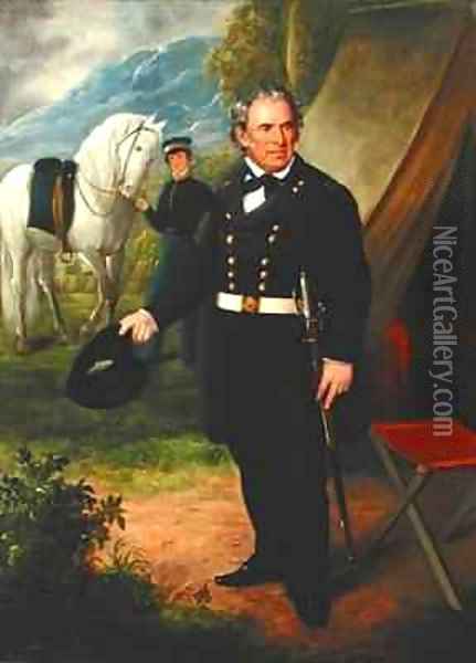 Zachary Taylor Oil Painting - William G. Jr. Brown