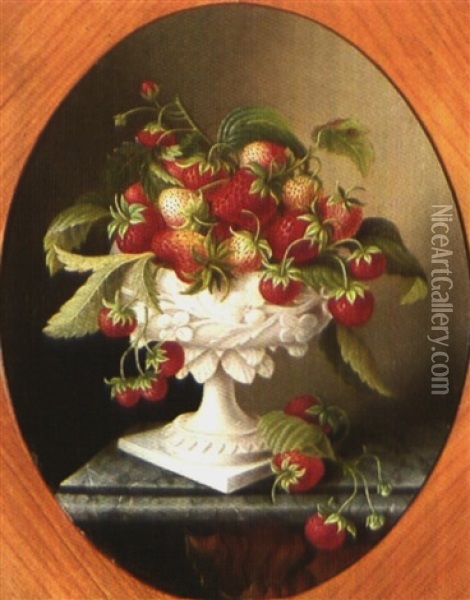 Stilleben Mit Erdbeeren Oil Painting - Arnoldine Hodack