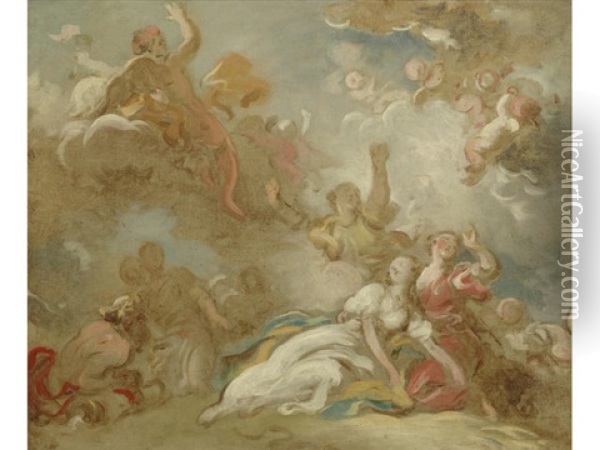 Psyche Being Abandoned By Cupid Oil Painting - Jean-Honore Fragonard