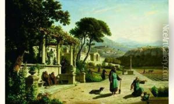 Le Monastere Oil Painting - Emmanuel Coulange-Lautrec