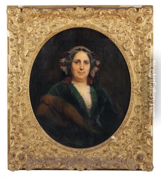 La Comtesse Treilhard, Nee Marqfoy Oil Painting - Edouard Louis Dubufe
