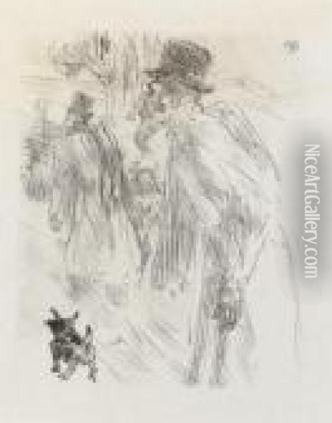 Les Juifs Polonais, Carlsbad (d. 240, W. 193; Adr. 218) Oil Painting - Henri De Toulouse-Lautrec
