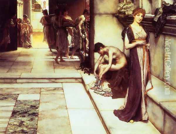 The Apodyterium Oil Painting - Sir Lawrence Alma-Tadema