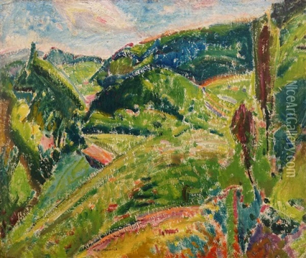 Bauernhof Oil Painting - Alfred Henry Maurer