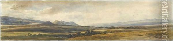 An Extensive Landscape, Traditionally Identified As The Lake District Oil Painting - Peter de Wint