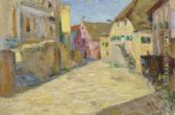 Kallmunz-vilsgasse I (rosa Landschaft) Oil Painting - Wassily Kandinsky