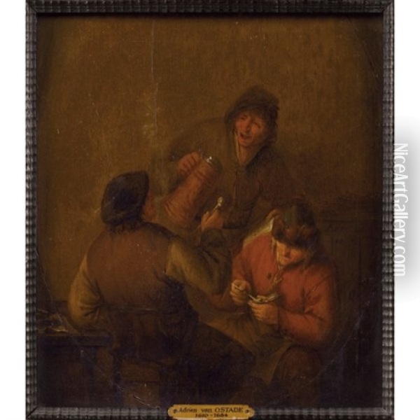 Scene De Taverne Oil Painting - Adriaen Jansz van Ostade
