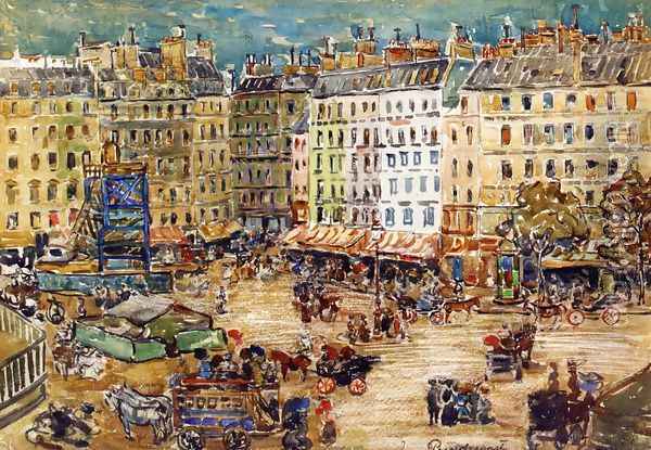 Montparnasse Oil Painting - Maurice Brazil Prendergast