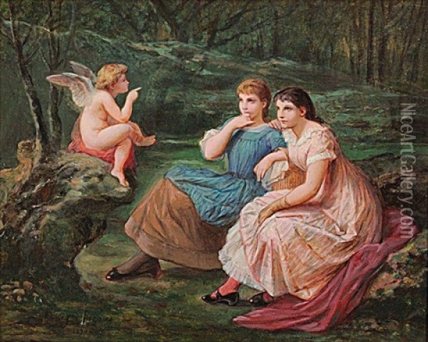 La Lecon D'amour Oil Painting - Henri Pierre Picou