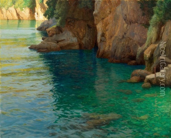 Capri Oil Painting - Karl Theodor Boehme
