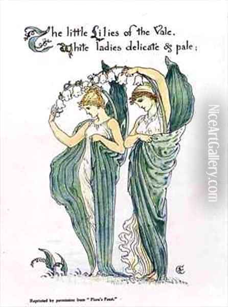 Lilies of the Vale Oil Painting - Walter Crane