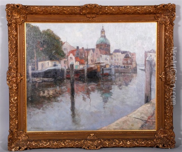 View Of Ostend Oil Painting - A. Keller