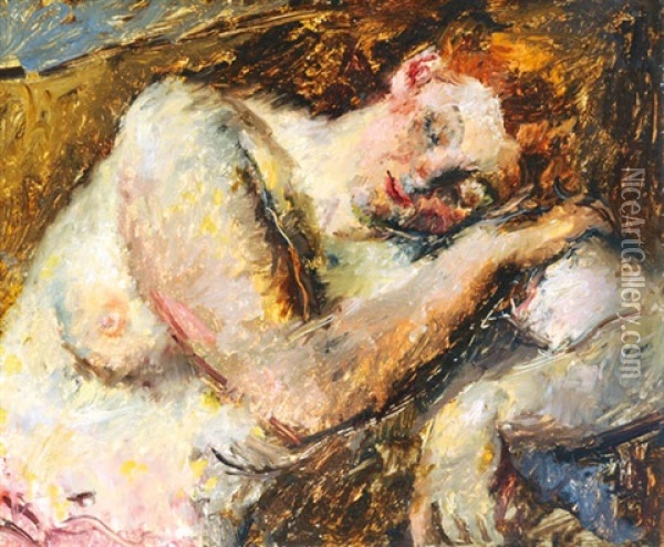 Dormant Woman Oil Painting - Andor Basch