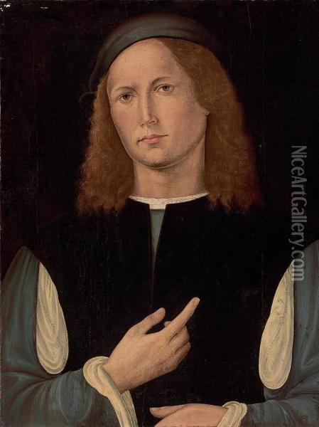 Portrait Of A Young Man Oil Painting - Girolamo Di Benvenuto