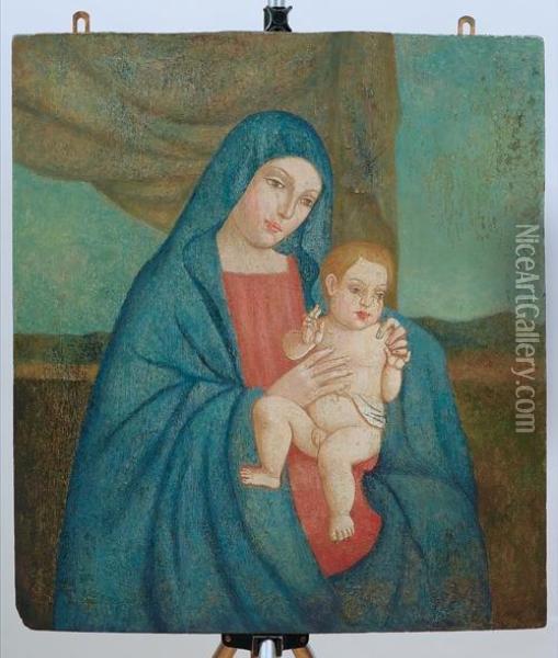 Madonna Col Bambino Oil Painting - Vincenzo di Biagio Catena