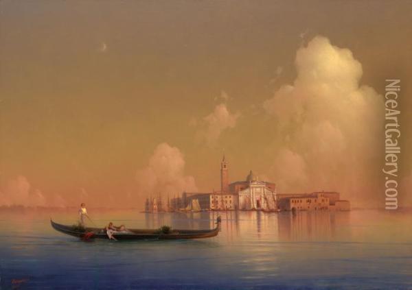 View Of Venice. San Giorgio Maggiore Oil Painting - Ivan Konstantinovich Aivazovsky