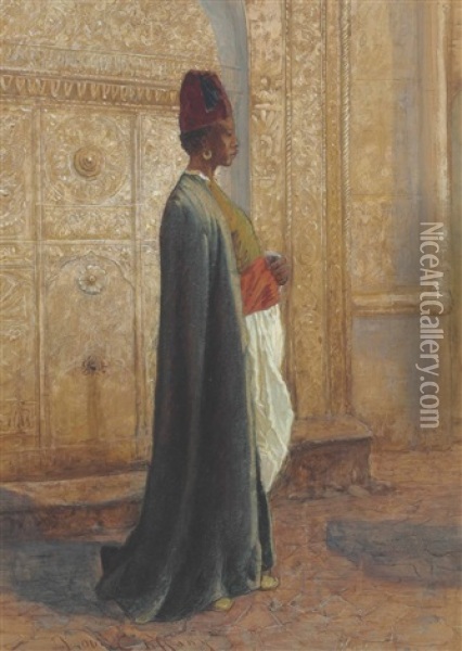 Study Of An Arab Oil Painting - Louis Comfort Tiffany