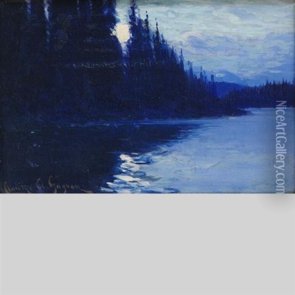 Lac A Ange, Montagnes Des Laurentides, Canada Oil Painting - Clarence Alphonse Gagnon