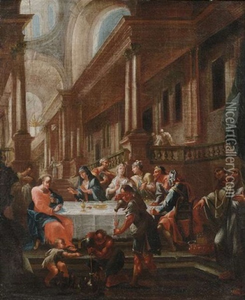 Die Hochzeit Zu Kana Oil Painting - Chrysostomus Winck