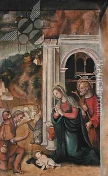 Adoration of the Shepherds, 1517 Oil Painting - Francesco Casella