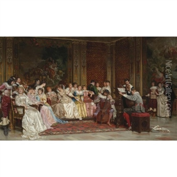 The Concert Oil Painting - Charles Soulacroix