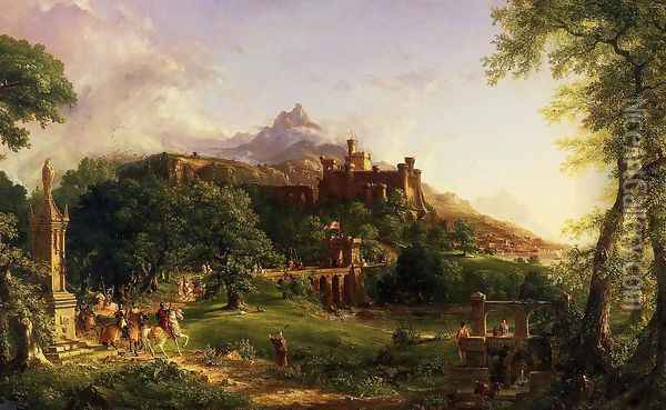 The Departure Oil Painting - Thomas Cole