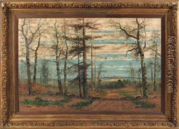 Large Oil On Canvas Landscape Oil Painting - Christopher H. Shearer