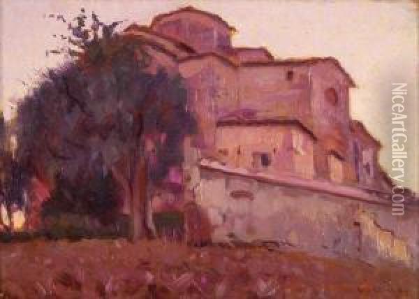Villa Di Campagna Oil Painting - Giulio Cesare Vinzio