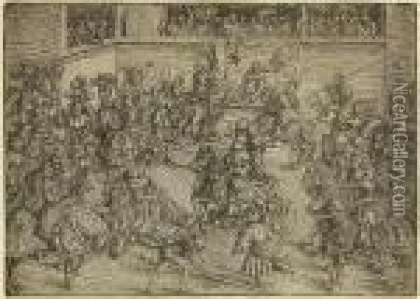 Das Zweite Turnier Oil Painting - Lucas The Elder Cranach