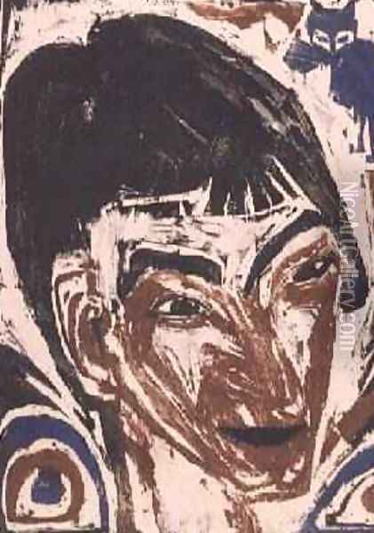 Portrait of Otto Mueller 1874-1930 Oil Painting - Otto Mueller