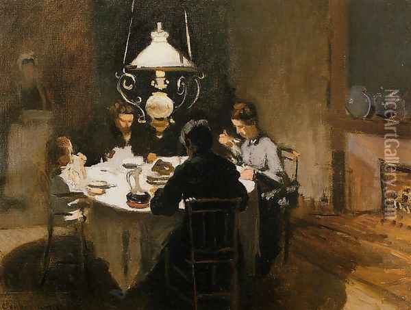 The Dinner Oil Painting - Claude Oscar Monet