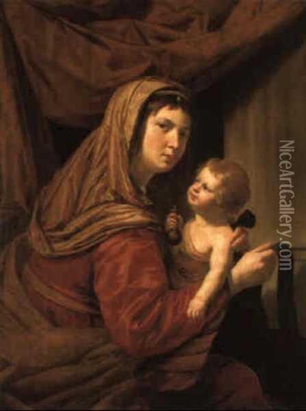 The Virgin And Child Oil Painting - Jan Van Bijlert