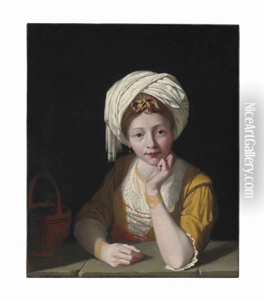 Portrait Of A Lady As The Cumaean Sibyl Oil Painting - Robert Home